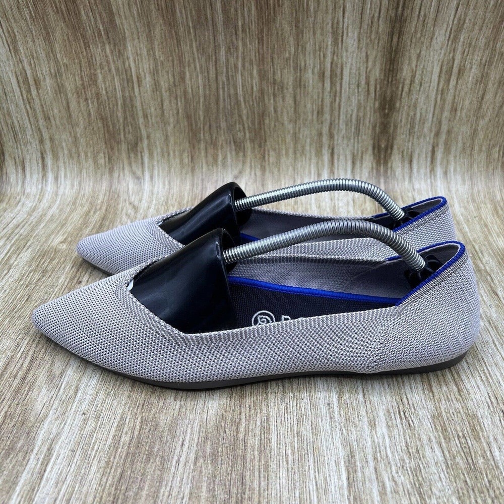 Rothys The Point Flax Birdseye Gray Slip On Balle… - image 3
